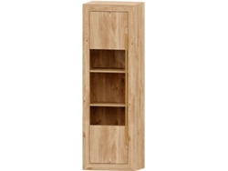 Vitrina MUEBLAM Niza (Roble y Dorado - Melamina - 60x190x42 cm)