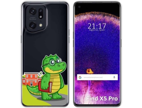 Carcasa para Oppo Find X5 Pro 5G TUMUNDOSMARTPHONE Dibujos Transparente Coco Multicolor
