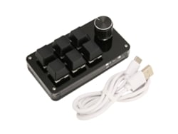 Mini Teclado Mecánico Con 6 Teclas Y Botón Giratorio, Programable Por Usb Para Juegos, Sistemas Operativos Y Office.