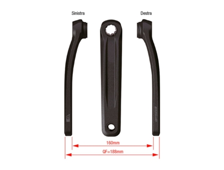 Pedaleira Ck-320 E-Bike Preto 175 Mmfsa