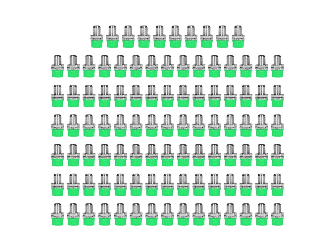 100 Unidades De Conectores Banana De 4 Mm Con Terminales Para Equipos Electrónicos Industriales (color Verde)
