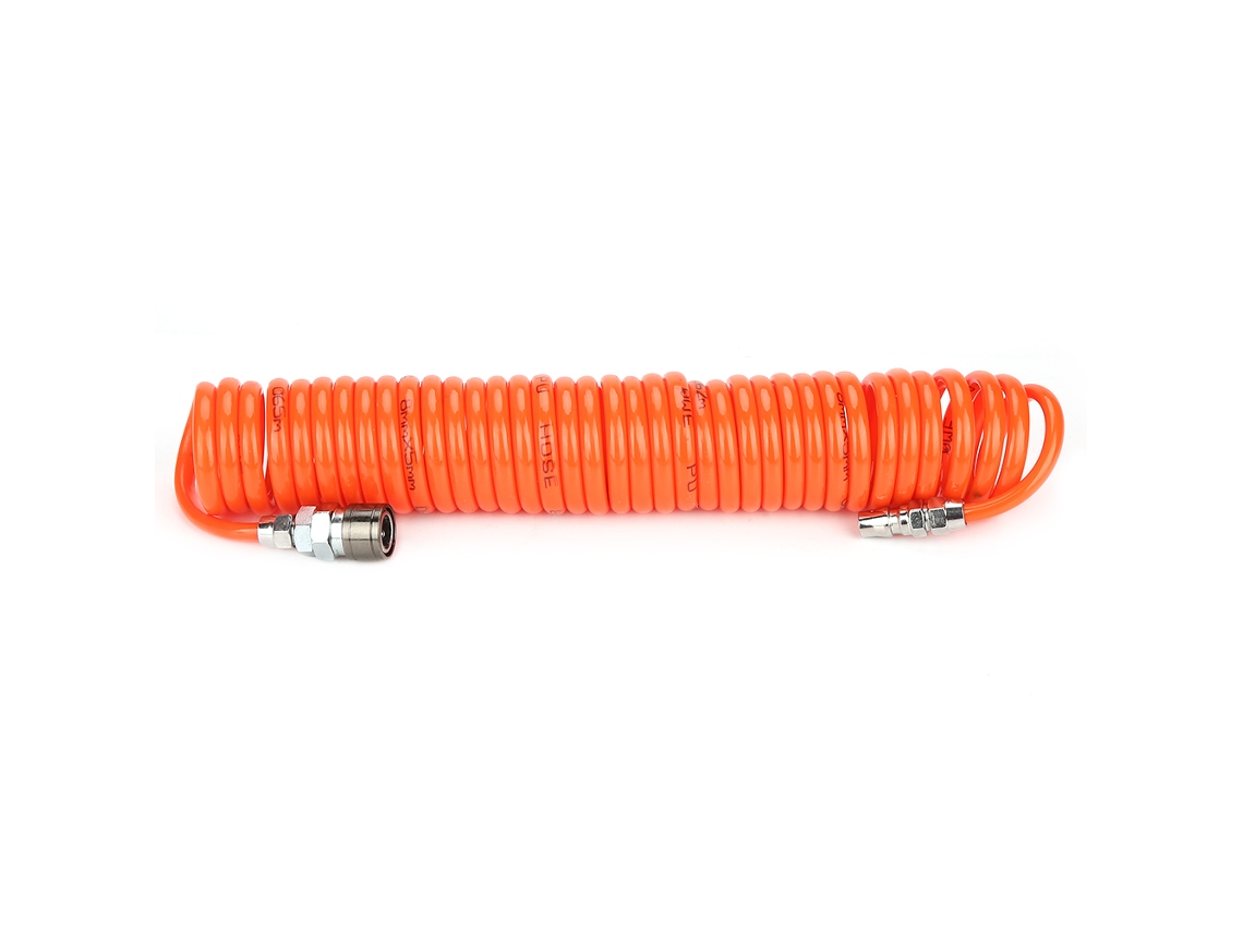 Manguera Neumática Pu Retrátil Para Ar Comprimido 6/9m Com Conectores 1/4in Macho/hembra