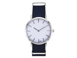 Reloj De Pulsera Para Hombre De Moda Casual Con Correa De Nailon Cuarzo (azul Real)