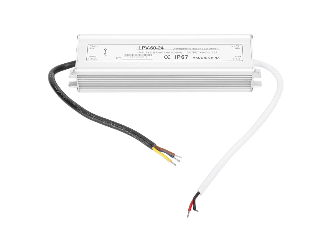 Fuente De Alimentación Impermeable Berm 60w Transformador Switch Dc24v Lpv-60-24 Para Led