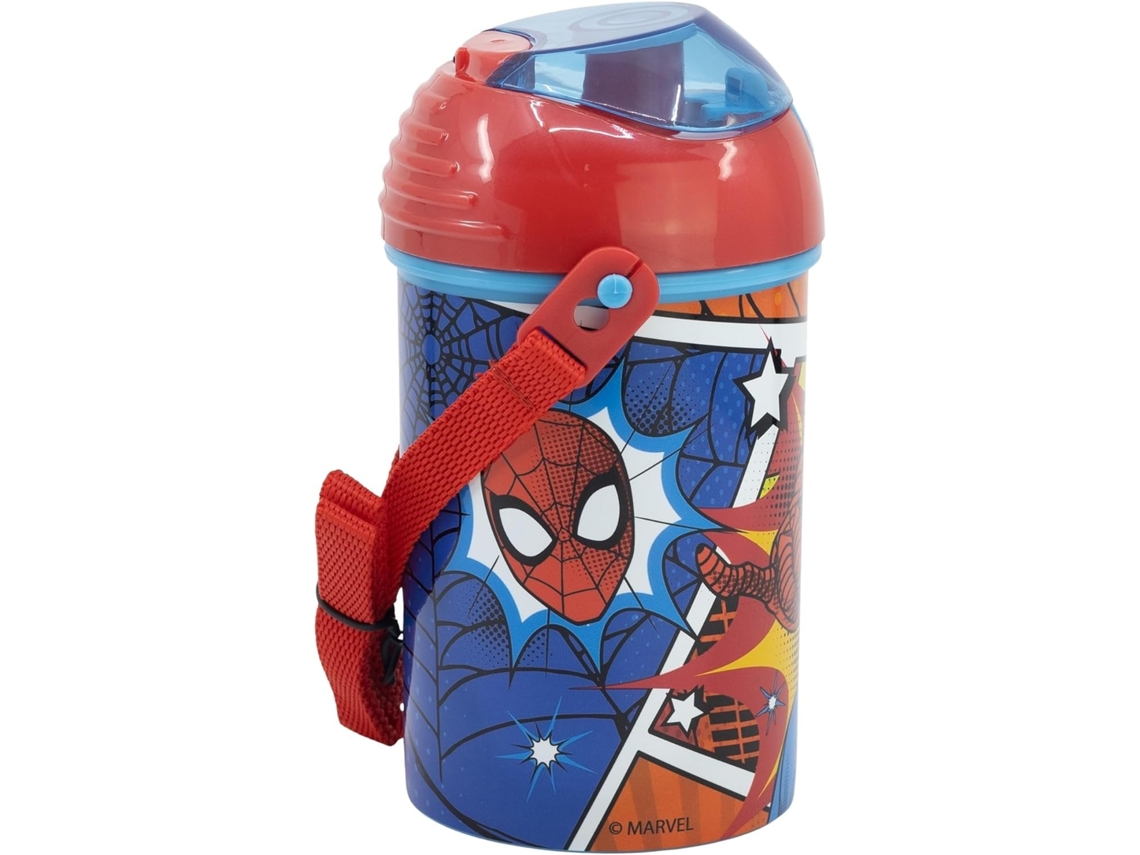 Garrafa Pop Up 450 Ml Spider-Man Rejilla Arácnida