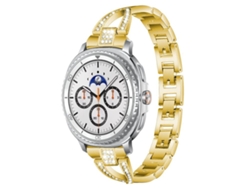 Pulsera para Samsung Galaxy Watch 8/8 Classic - Metal con diamante en forma de X - Oro