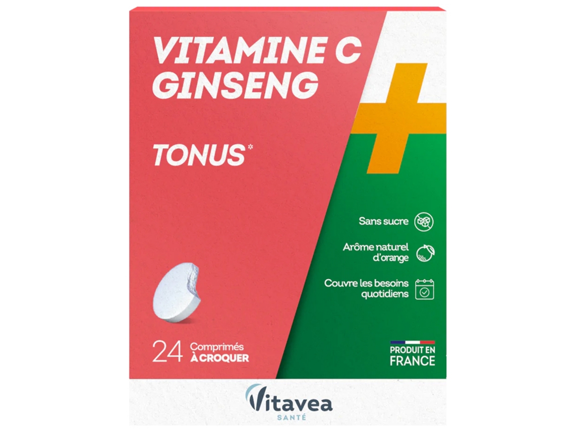 Vitavea Vitamina C Ginseng 24 comprimidos masticables VITAVEA