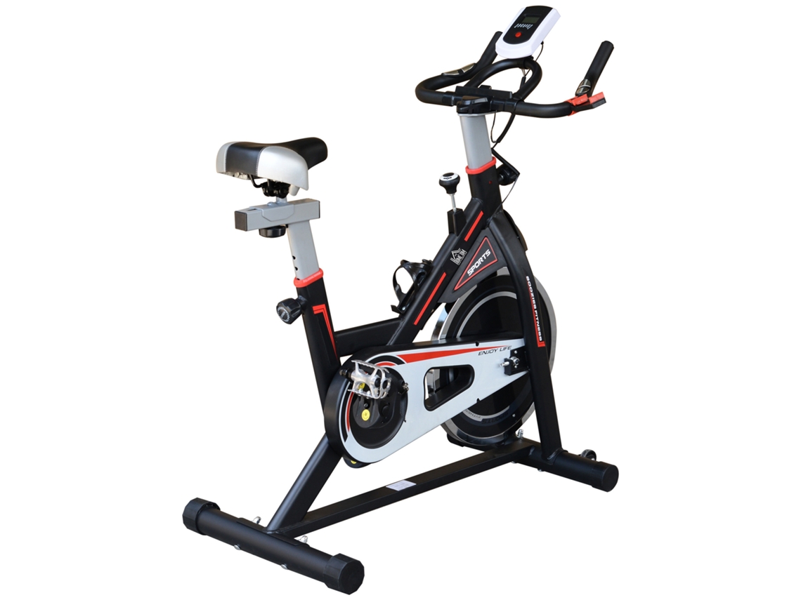 Bicicleta Estática Con Volante De Inercia, Capacidad De 8 Kg, Monitor De Frecuencia Cardíaca Lcd, 103x48x115 Cm, Color Negro.