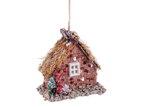 Adorno Navideño Multicolor Natural Polyfoam Casa 9 x 5 x 9,5 cm