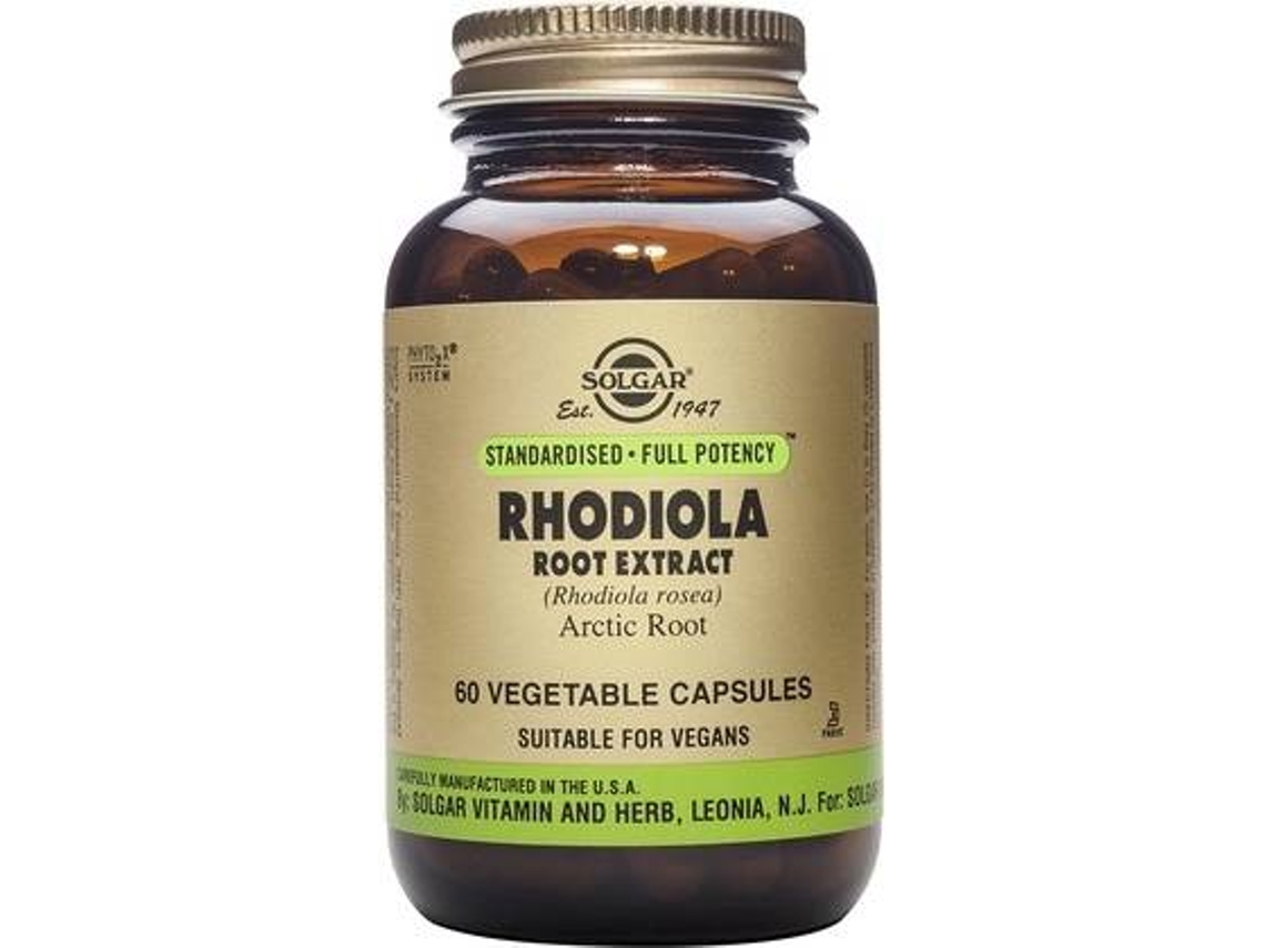 Complemento Alimentar SOLGAR Raiz De Rhodiola (60 cápsulas vegetais)