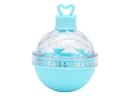 Molde Redondo Para Bolas De Hielo Con Base Blanda, Hermosa Forma Para Vino, Café, Té, Azul