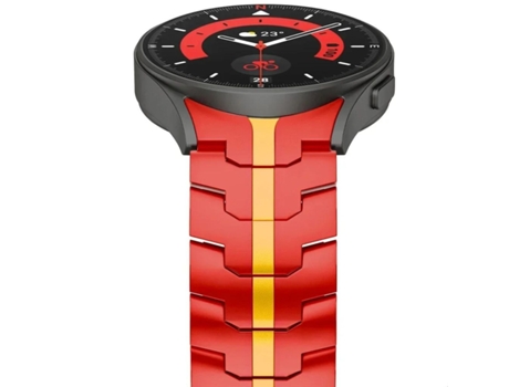 Pulsera Steellink para Samsung Galaxy Watch4 Classic 42Mm Rojo y Dorado ¡ANTIMPACTO!
