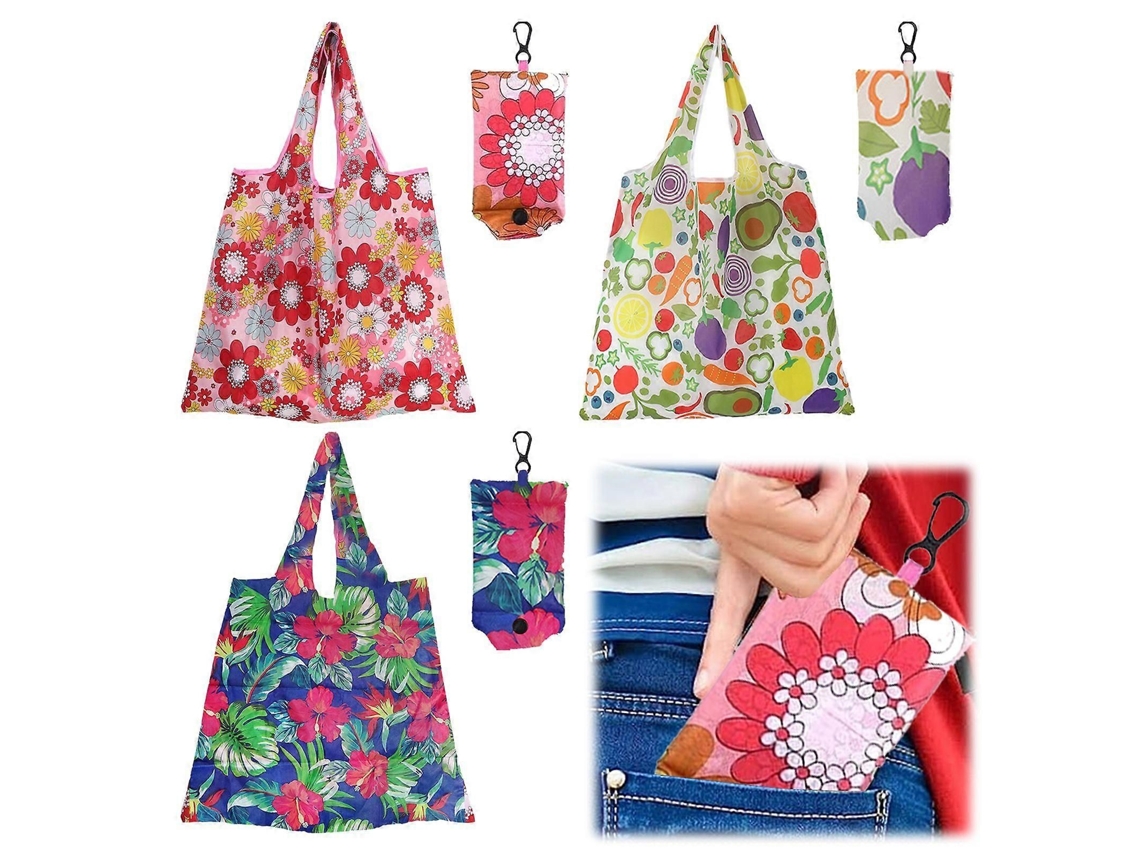 Bolsa de compras plegable con gancho para guardarla. GOKOCO