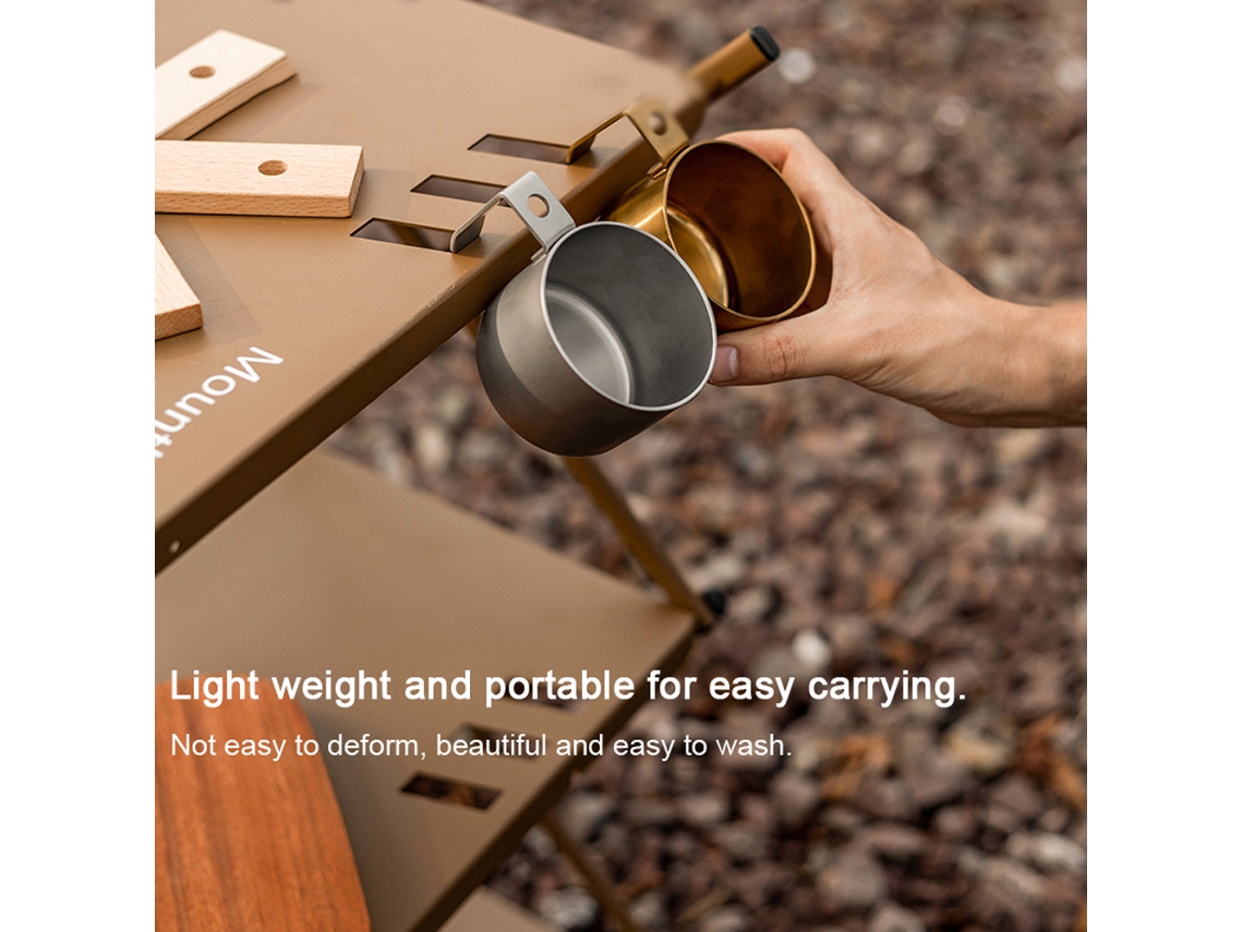 Taza de café de acero inoxidable para acampar y actividades al aire libre