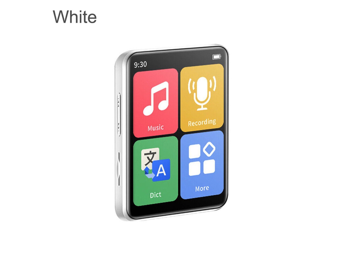 MP3 YIZHOOD D2 128G)Portátil Bluetooth 5.0 Pantalla Táctil Completa Deporte Sin Pérdidas HIFI Radio FM blanco