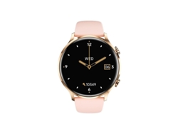 Reloj inteligente Bestvite Qs40 con monitoreo de salud femenina, llamadas, Bluetooth, dorado.