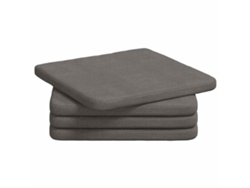 Cojines para asiento, 4 unidades, gris claro, 40 x 40 x 3 cm, HARLANV1