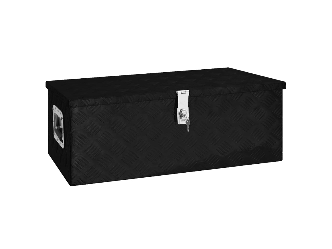 Caja De Almacenaje VIDAXL Negro Aluminio (80x39x30 cm)