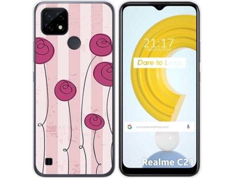Carcasa Realme C21 TUMUNDOSMARTPHONE Flores Vintage Multicolor