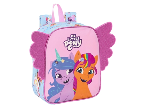 Mochila Escolar My Little Pony Wild & free Azul Rosa 22 x 27 x 10 cm