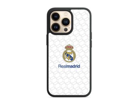 Funda PHONECASES3D iPhone 13 Pro - Oficial Real Madrid (Piel Sintética - Negro)