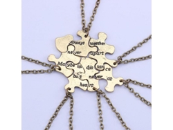 2026-collar De Puzzle De Acero Inoxidable Para 6 Hermanas Amigas Familia Joyería Bff Cpc