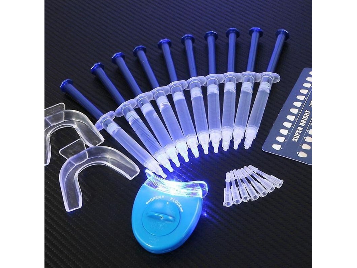 Gel Blanqueador Dental Con Jeringas, Kit De Peróxido, Blanqueamiento Dental Con Lámpara De Luz Fría Y Guía De Tonos Yju