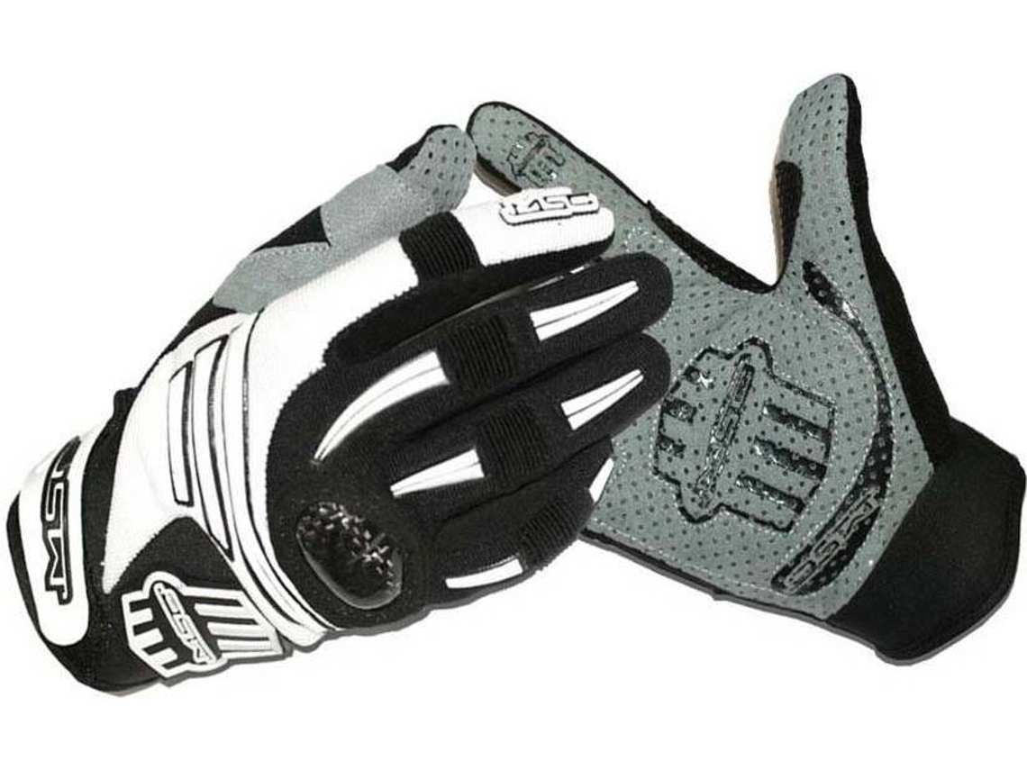 Guantes MSC Dh Bmx Protec Blanco Negro