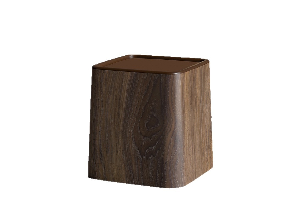 Lixeira de mesa pequena com tampa, 14,7 x 14,7 x 15,3 cm ZYBLSSBB