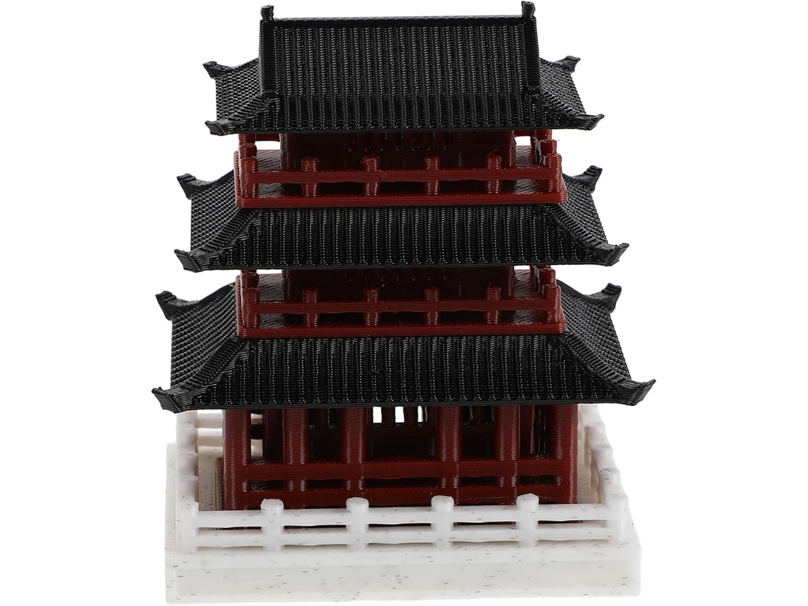 Figura De Pabellón En Miniatura Kichouse De Estilo Antiguo, Fabricada En Plástico Con Detalles Delicados Y Diseño A La