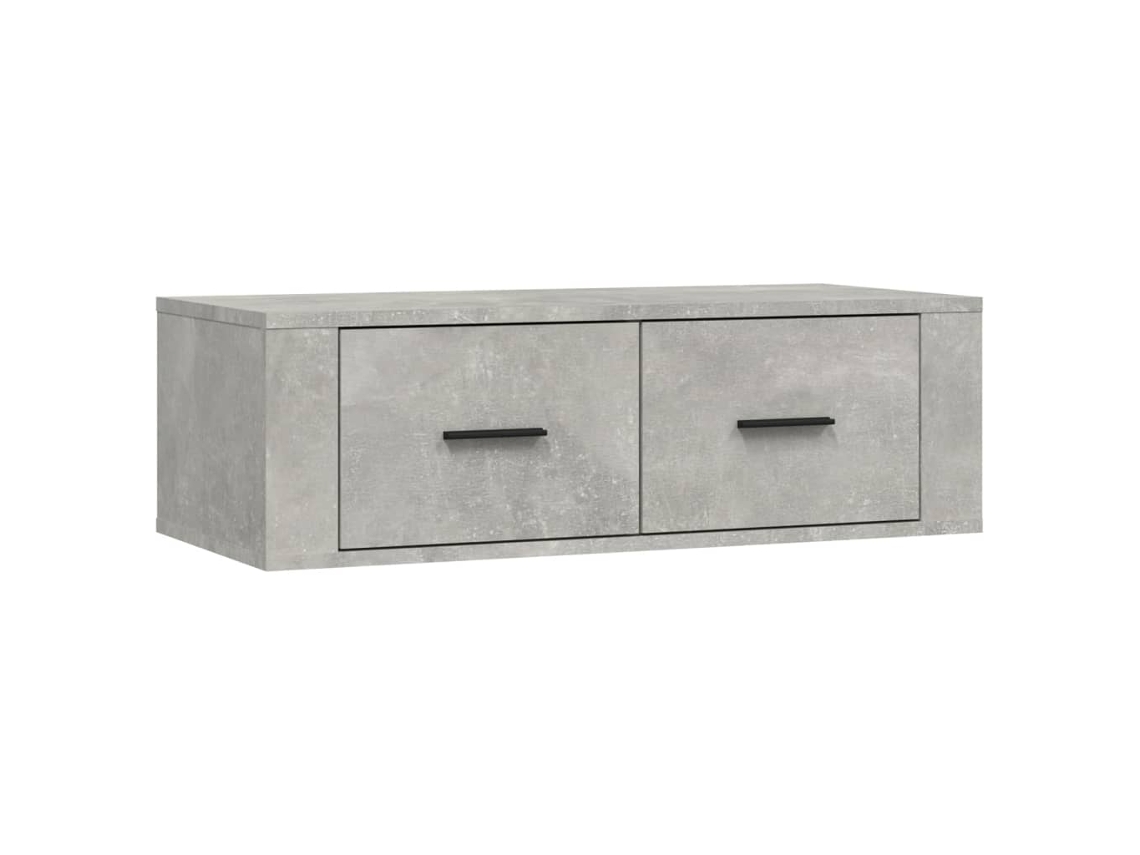Mueble de TV de pared en madera gris cemento de MAISON EXCLUSIVE (80x36x25 cm)