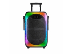 Coluna Bluetooth Portátil De Alta Potência Com 40w + 2 X Microfones Modorwy Mf1109 Preto