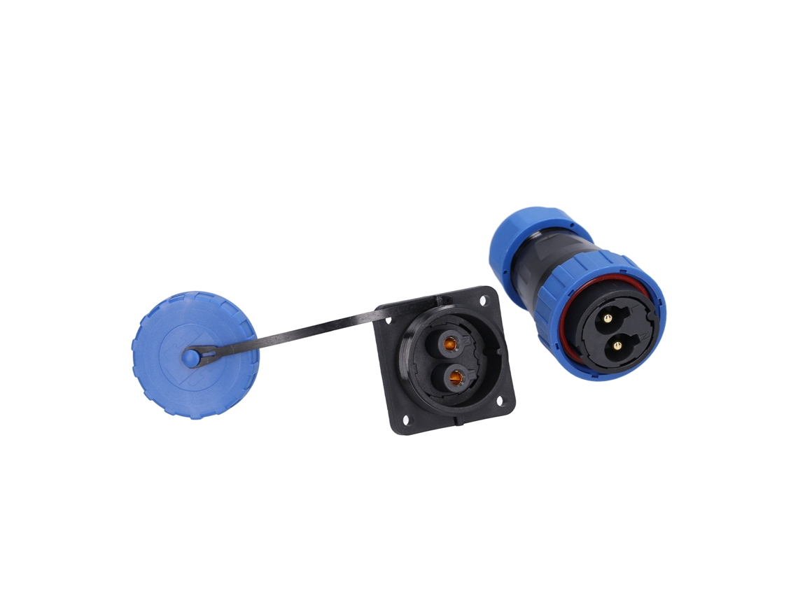 Omni-conector Impermeable Cuadrado 4 Huecos Ip68 Socket De Aviación 250v 45a Cable Lp28