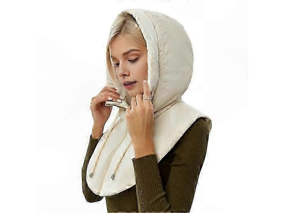 Chaleco Sin Mangas Con Capucha Para Mujer, Abrigo De Invierno, Impermeable, Relleno De Algodón Artificial, Cremoso S Beige