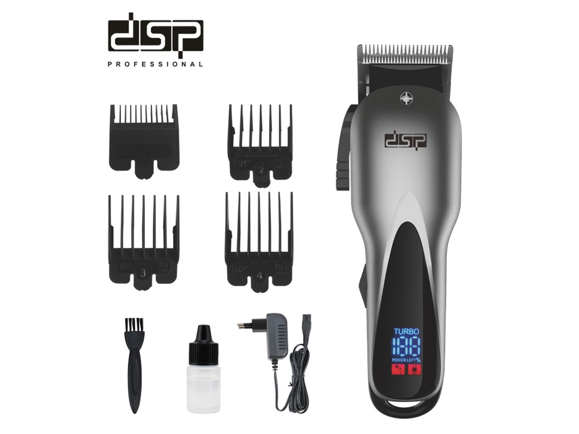 (plugue Padrão Europeu) Máquina De Cortar Cabelo Recarregável Com Visor Digital.
