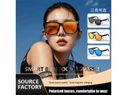 Gafas inteligentes GS08 azules con Bluetooth 5.3 y carga magnética para actividades deportivas al aire libre - Mdug