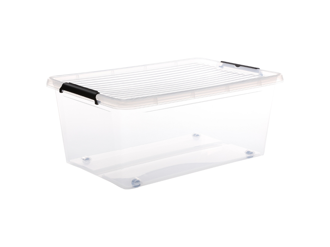 5five - caja de plástico transparente clip n box 40l