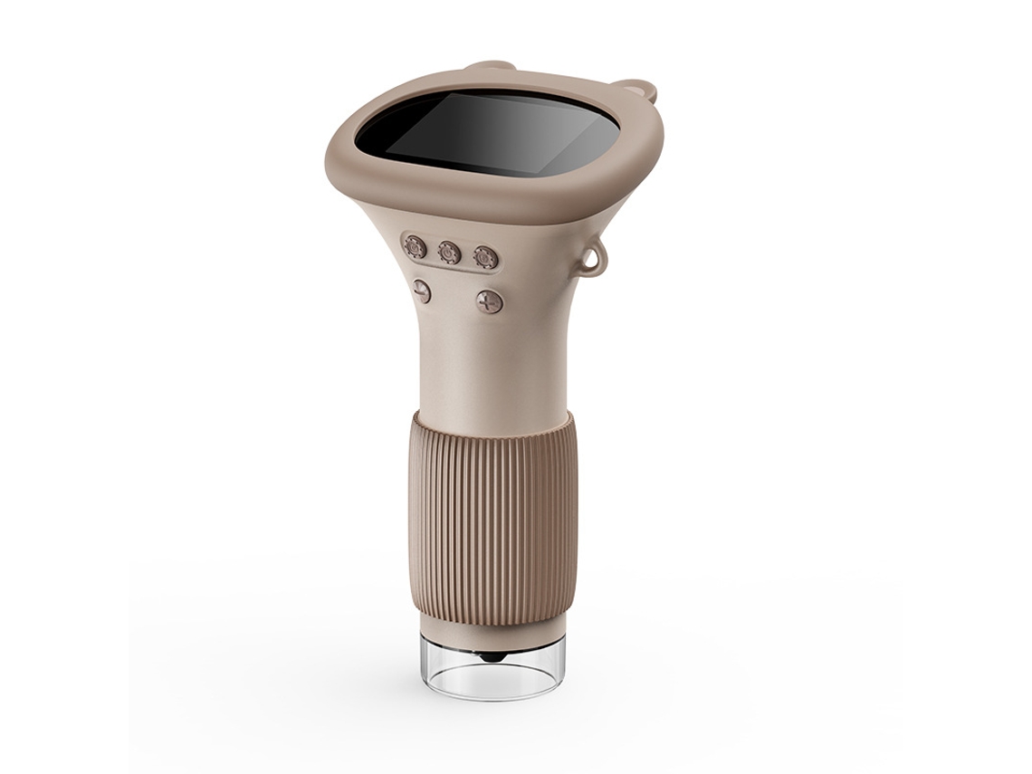 Microscopio digital portátil con lupa, 1000x para niños, con luz de relleno de 8 LED (marrón)