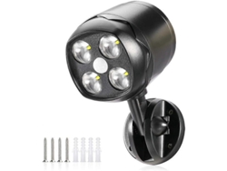 Proyector Led Exterior Sensor Movimiento Ip65 Batería 600 Lúmenes