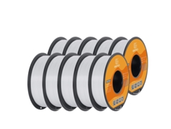 Filamento PLA, 1,75 mm de diámetro, 10 kg de peso, blanco OEM