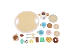 Ats-set De Tetera Y Tazas De Madera Para Niñas Pequeñas, Juego De Te Pretendido Para Desarrollar Habilidades Sociales