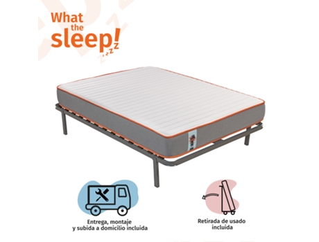 Rap WHAT THE SLEEP Plataforma Gris Metal (90x190)