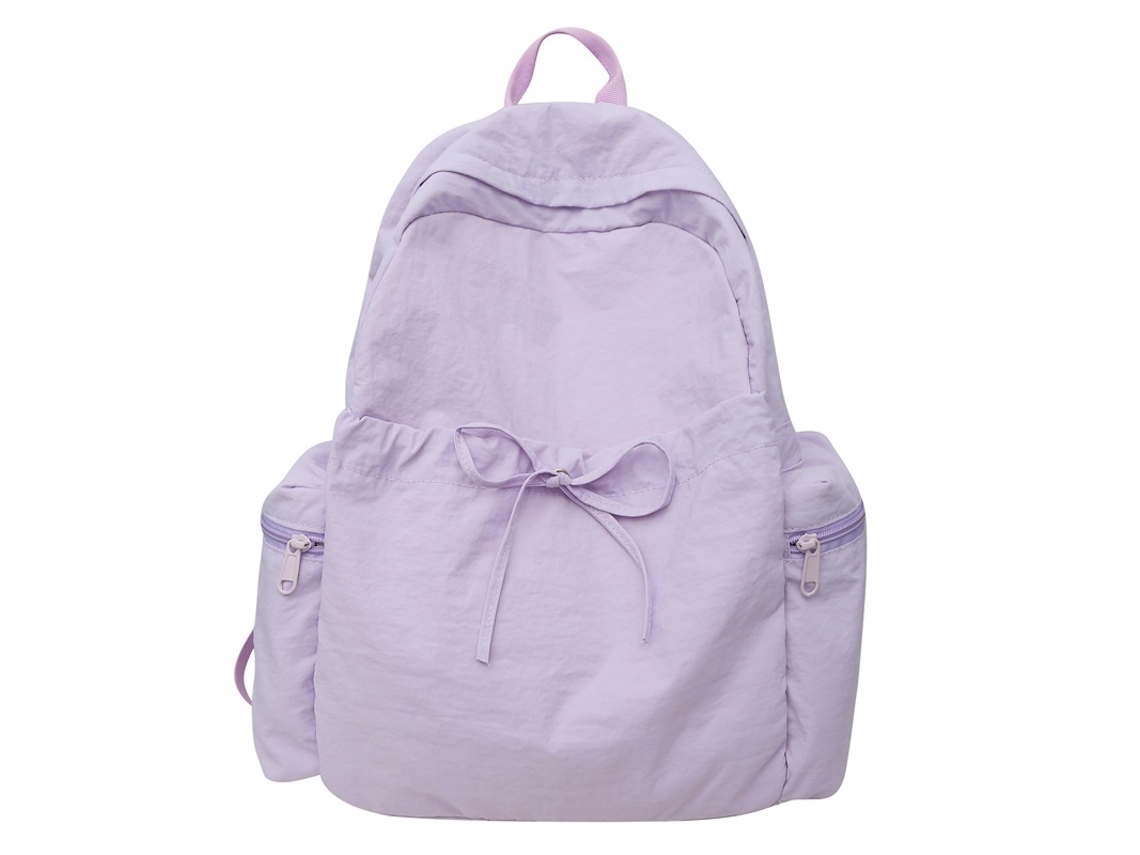 Mochila de escuela secundaria de 39 cm, 29 cm y 14 cm, mochila universitaria de color liso.