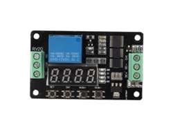 Controlador de relé de retardo de tempo de 1 canal, 12 V CC, com 18 funções predefinidas.