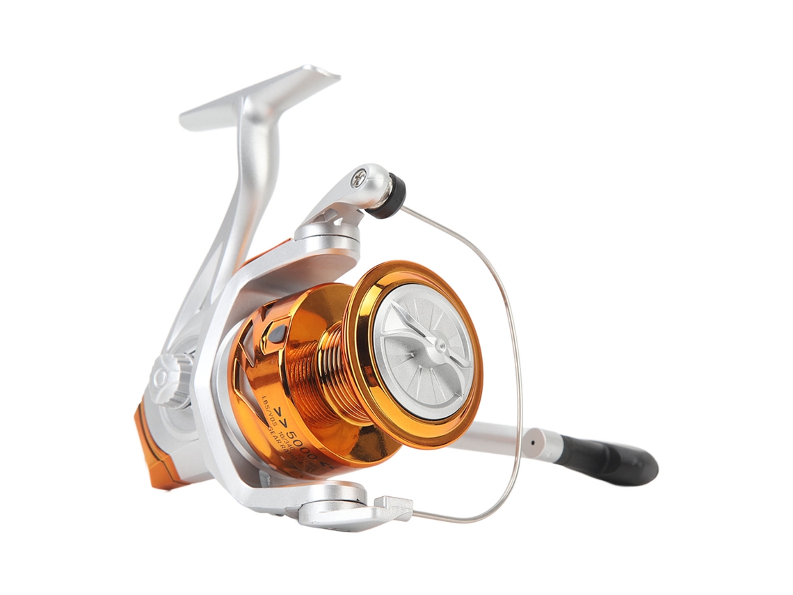 Carrete De Pesca Giratorio Con Núcleo Metálico Nf5000 Platinum Gold Para Agua Salada Y Dulce.