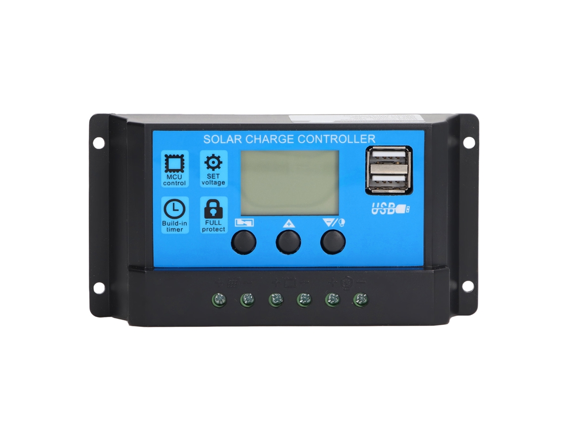 Controlador De Carga Solar 30a Con Pantalla Lcd Para Paneles Solares 12v/24v Identificación Automática