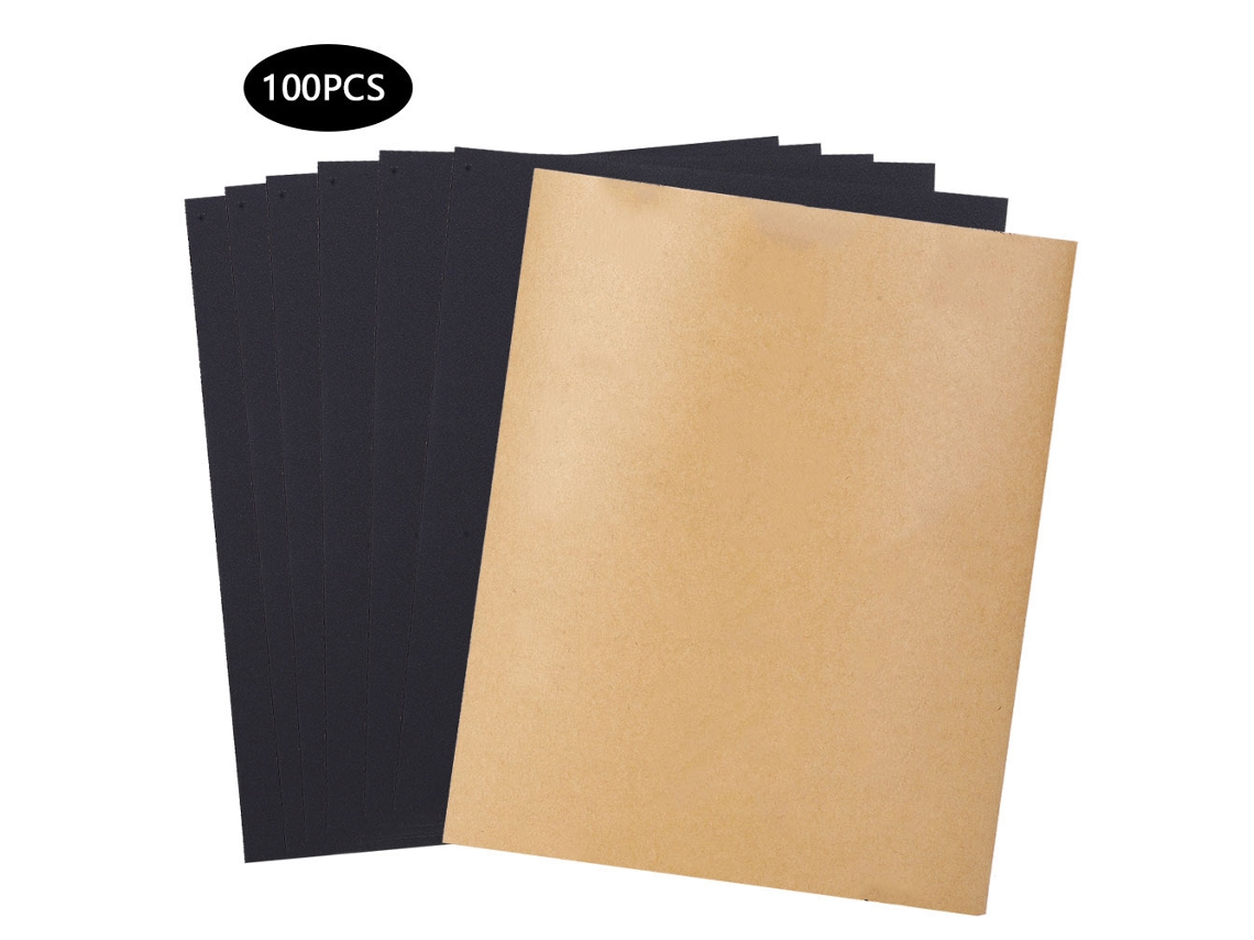 Papel De Lija De Carburo De Silicio Impermeable Cw 360-2c, 100 Unidades, Para Lijado En Construcción, Automoción Y Carpintería.