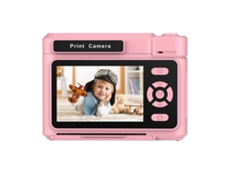 Cámara instantánea Chrui D15 con pantalla IPS de 2,4 pulgadas y compatible con impresión monocromática (rosa)