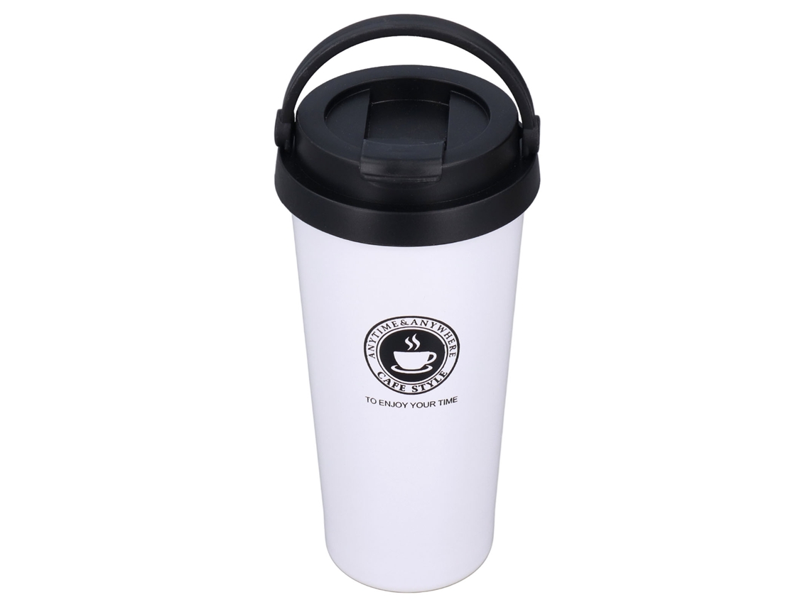 MEOIRUERY Vaso Térmico de Acero Inoxidable 304 500ml, Botella de Vacío Portátil con Asa para Café y Viaje al Aire Libre