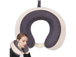 Almohada De Viaje Para Avión | Almohada Cervical En Forma De U Con Funda Extraíble, Tejido Refrescante Y Soporte